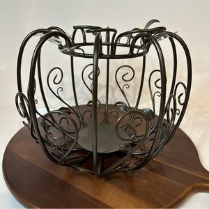 Halloween Vintage Retired PartyLite Pumpkin Pillar Holder Retired